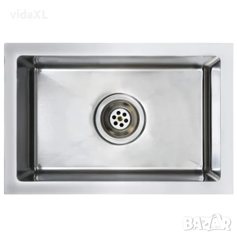 vidaXL Ръчно изработена кухненска мивка, неръждаема стомана, снимка 1 - Мивки - 56146070