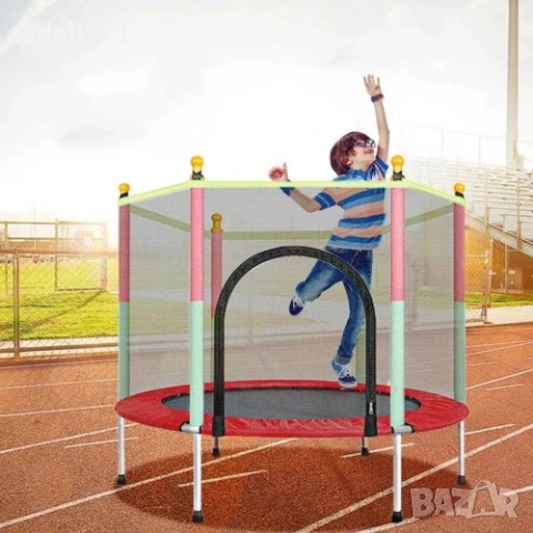 Промо Детски Батут с Предпазна мрежа с Диаметър 140 см.Издържа до 150 кг, снимка 6 - Други - 53479102