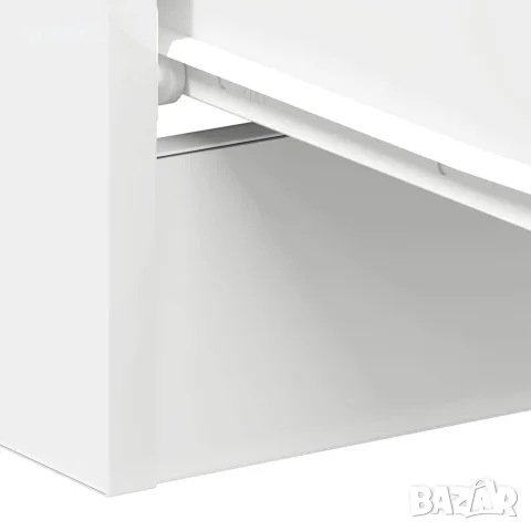 vidaXL Нощно шкафче, бяло, 38x35x56 см, инженерно дърво, снимка 10 - Шкафове - 56147711