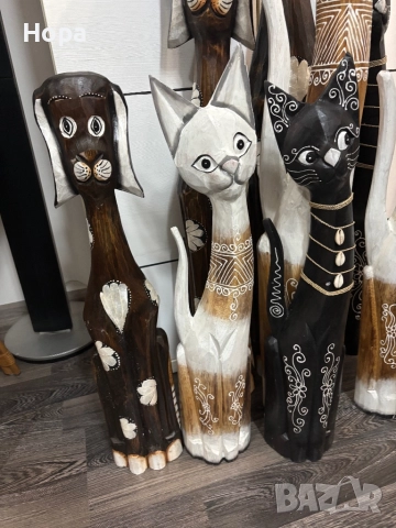Котки от дърво , снимка 9 - Статуетки - 36372357