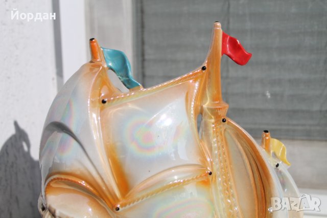 Немска порцеланова лампа кораб 1930 година, снимка 2 - Колекции - 38709333