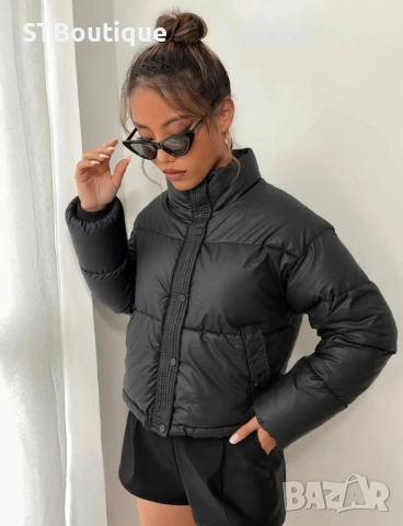 🧥 Дамско зимно PU яке – STBoutique 🧥