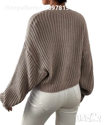 Дамски плетен пуловер, снимка 5 - Блузи с дълъг ръкав и пуловери - 48181346