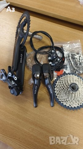 FULL Групсет Shimano GRX RX810 Groupset 1x11-speed 172.5/40/11-46T, снимка 1 - Части за велосипеди - 44323756