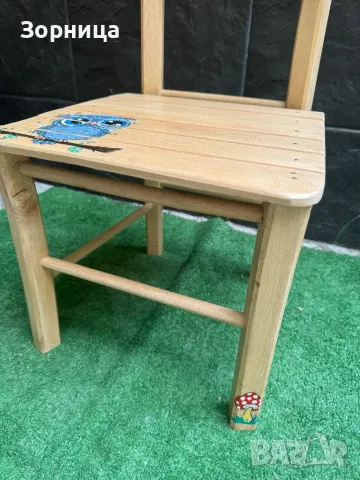Детско дървено столче , снимка 3 - Мебели за детската стая - 48049863
