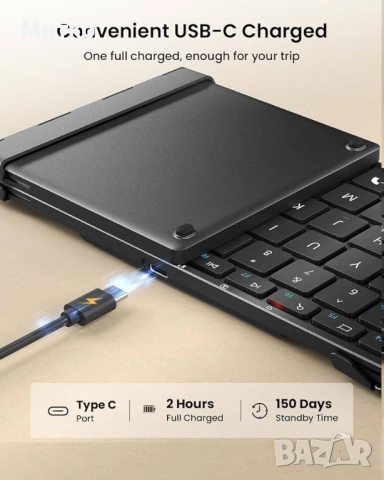 Сгъваема Bluetooth клавиатура ProtoArc, XK01, снимка 7 - Клавиатури и мишки - 52839228