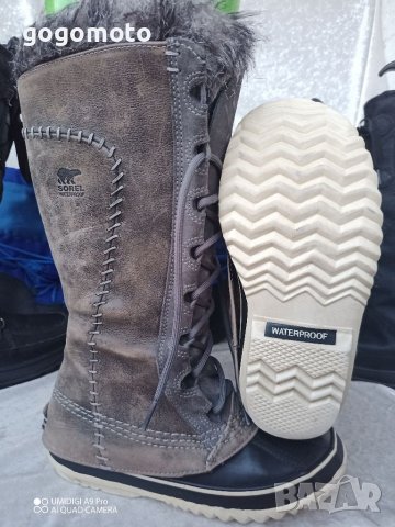 КАТО НОВИ  водоустойчиви апрески SOREL® Snow Boots original, 35 - 36 топли боти,100% естествена кожа, снимка 10 - Дамски апрески - 39618929