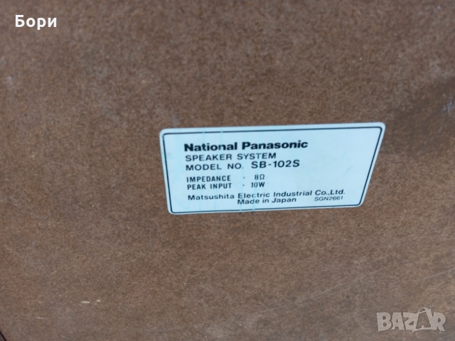 National Panasonic SB-102 1968г Тонколони, снимка 7 - Тонколони - 36107390