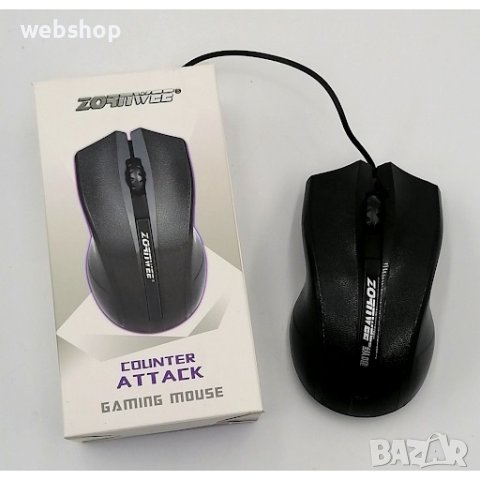 Оптична Геймърска Мишка GM-01, черна, USB, DPI=1800, снимка 1 - Клавиатури и мишки - 44412324