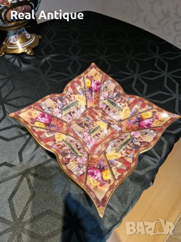 Страхотна голяма антикварна порцеланова фруктиера , снимка 6 - Антикварни и старинни предмети - 49426245