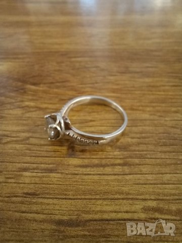 Сребърен пръстен с цирконий, снимка 2 - Пръстени - 39360269