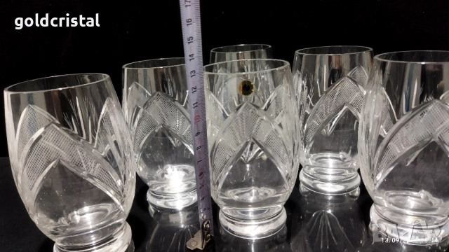 кристални чаши , снимка 3 - Антикварни и старинни предмети - 18918918