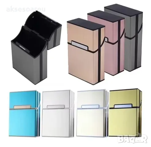 Качествена джобна кутия за стандартни цигари 80 мм. калъф от алуминиева сплав за пушачи за Подарък