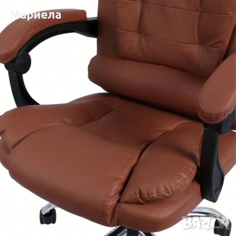 Ергономичен офис стол с лумбална опора от еко кожа – комфорт за дълги часове без болки, снимка 7 - Столове за офис - 53197216