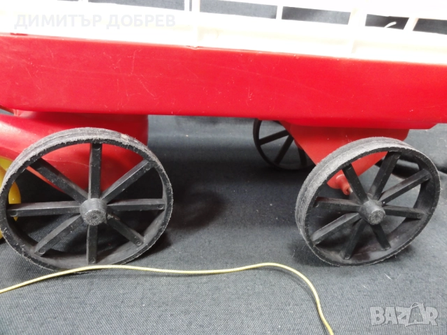 СТАРА РЕТРО СОЦ УНГАРСКА ПЛАСТМАСОВА ИГРАЧКА КОН С КАРУЧКА DMSZ, снимка 14 - Колекции - 52752841