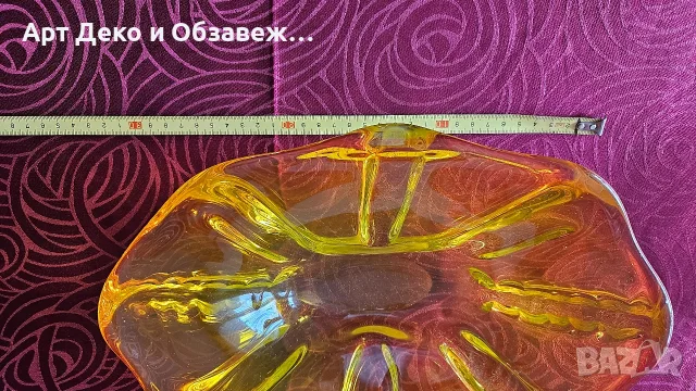 Масивна фруктиера от художествено стъкло, снимка 7 - Декорация за дома - 55974545