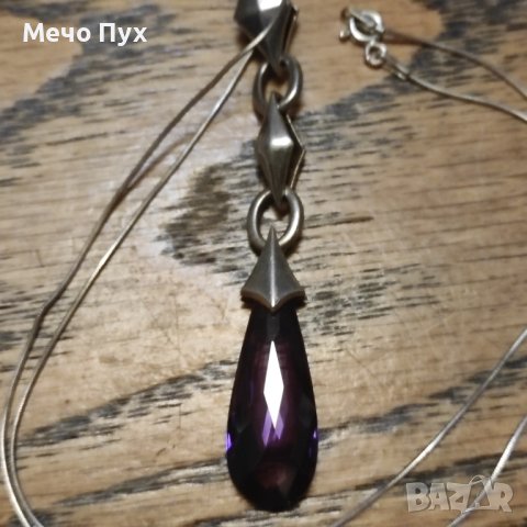 Сребърно колие с висулка (161), снимка 7 - Колиета, медальони, синджири - 41473706