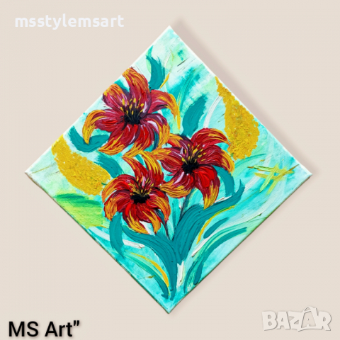 Лилиуми"! Абстрактна картина!, снимка 1