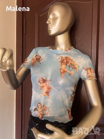 Дамска блуза - мрежа на Bershka !, снимка 2 - Тениски - 42045816