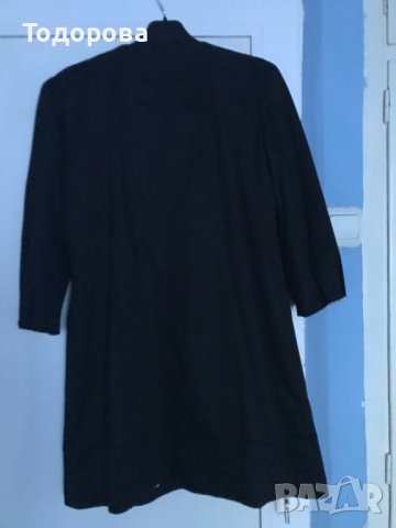 Черен шлифер с ръкав 7/8 , снимка 8 - Палта, манта - 24871407