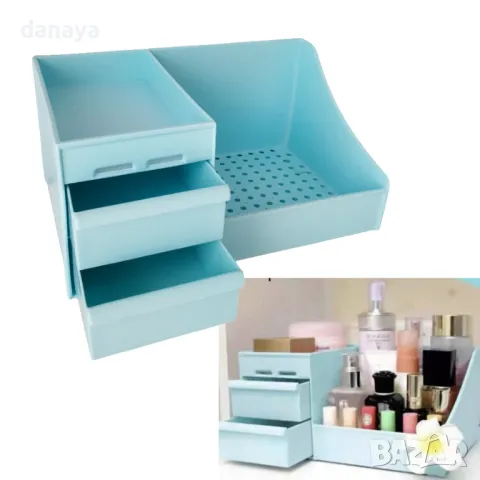 5262 Пластмасов органайзер за гримове козметика с отделения и чекмеджета, снимка 2 - Органайзери - 47395638