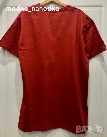 Керемиденочервена мъжка тениска Cedar Wood State, снимка 3 - Тениски - 35901782