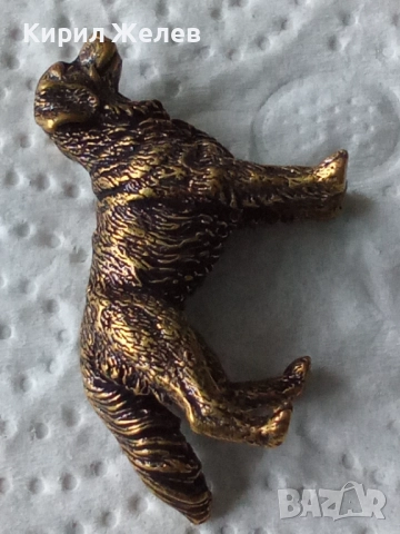 Бронзова фигурка на куче малка  24647, снимка 3 - Антикварни и старинни предмети - 52589449