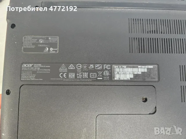 Лаптоп Acer Aspire 3 A315-31-P1QX, 15.6", снимка 3 - Лаптопи за дома - 56227491