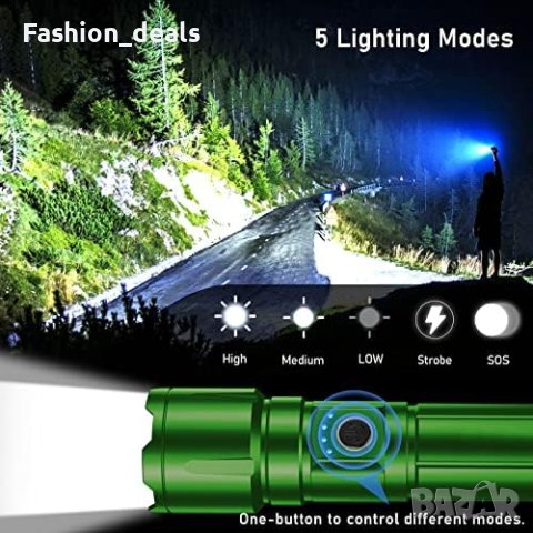 Ново мощно LED фенерче USB акумулаторно 5 режима за къмпинг туризъм, снимка 6 - Къмпинг осветление - 42072041