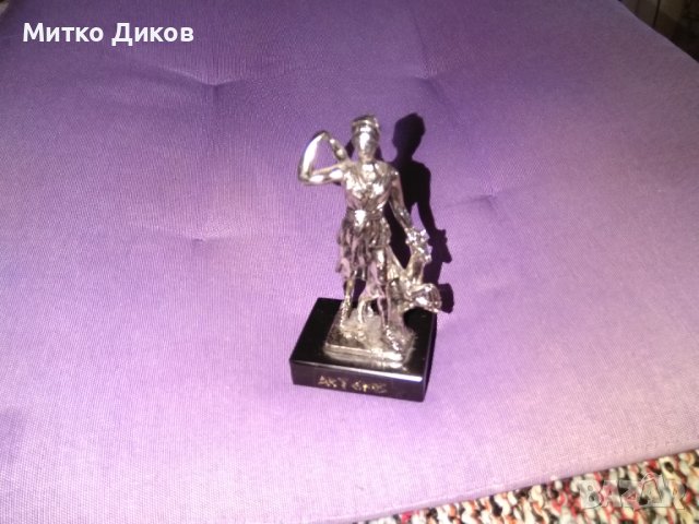 Артемис Диана Гръцко римска богиня метална фигура 200гр Н-100мм 50х25мм, снимка 2 - Антикварни и старинни предмети - 42272981