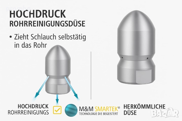 метална дюза за отпушване на канали, тръби, Германия, снимка 3 - Други инструменти - 51889316