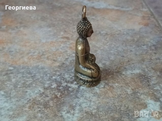 Месингова миниатюра на Буда , снимка 6 - Други - 42002063