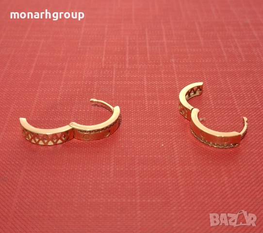 Златни обеци, снимка 5 - Обеци - 52667876