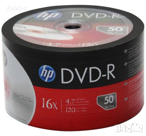 DVD-R HP, 4.7GB, 120min, 16x - празни дискове
