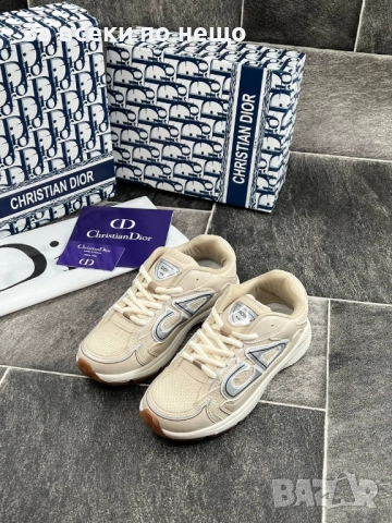 Christian Dior Дамски Бежови Маратонки👟Дамски Спортни Обувки В Бежов Цвят Кристиян Диор Код E1065, снимка 2 - Маратонки - 52207186