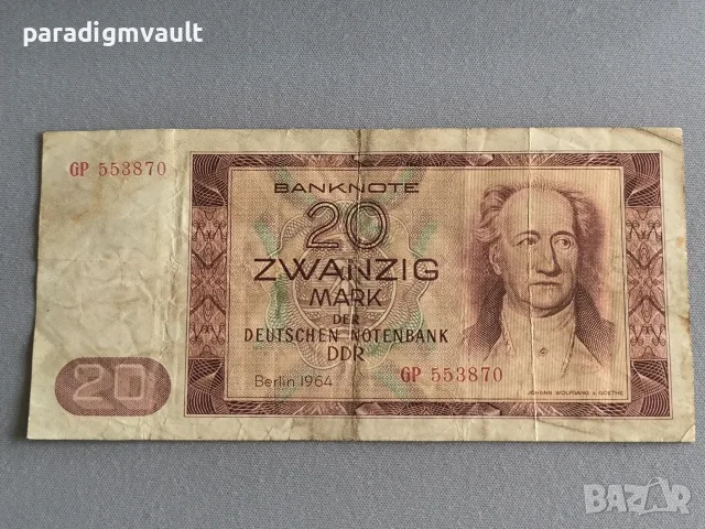 Банкнота - Германия - 20 марки | 1964г.