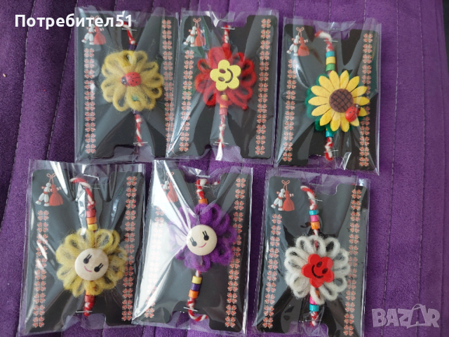 Вълнени мартеници за ръка или за закичване, снимка 2 - Други - 53419951