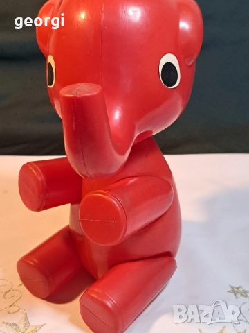 стара българска играчка от соца слон 20/4, снимка 3 - Антикварни и старинни предмети - 51706396