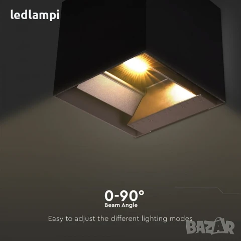 Соларна LED Градинска Лампа 9W 3в1 CCT Черна, снимка 7 - Соларни лампи - 50547394