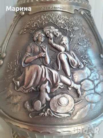 Комплект за вино от калай Antik*Vintage#69, снимка 8 - Антикварни и старинни предмети - 48510676