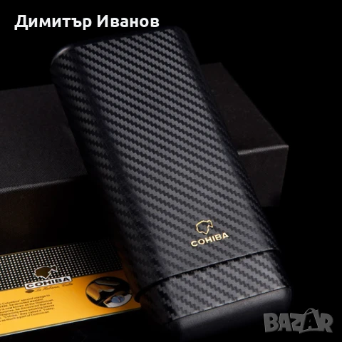 Cohiba кедров калъф със карбоново покритие за 3 пури, снимка 4 - Други - 50997768