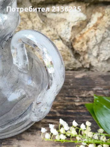 Мраморно стъкло – кана Peill Germany и ваза Herner Glas, снимка 16 - Антикварни и старинни предмети - 50186381