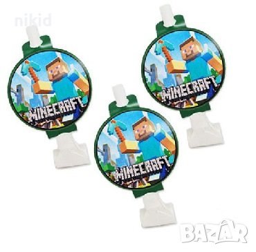 Minecraft Майнкрафт Свирка свирки за детско парти рожден ден, снимка 2 - Други - 33315712