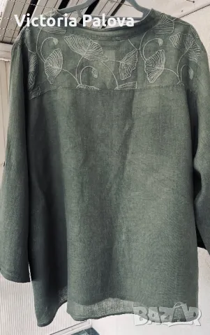 Красива ленена риза/блуза plus size PAPRIKA Италия, снимка 8 - Ризи - 48838119