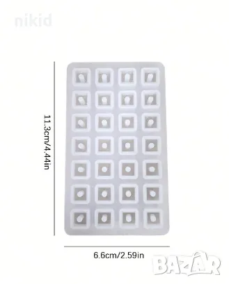 мини кубчета ситни мъниста с букви латиница силиконов молд форма смола за направа на гривна гривни , снимка 4 - Форми - 47781785