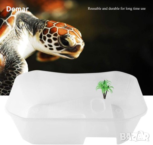 Пластмасово местообитание за костенурки аквариум със стълбище, снимка 5 - Аквариуми - 41659478