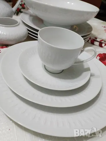 EDELSTEIN BAVARIA- Сервиз от бял релефен порцелан за ценители, снимка 7 - Сервизи - 48935525