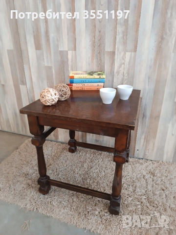 Много запазена  холна маса с резбовани крака - 1 бр, снимка 7 - Маси - 51789524