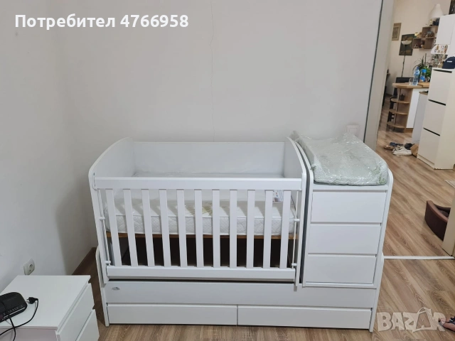 Бебешка кошара Луна трансформираща с включени 2 матрака