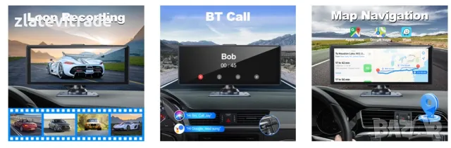 Преносим Carplay и Android Auto с DVR и AHD задна камера, снимка 6 - Навигация за кола - 48368567